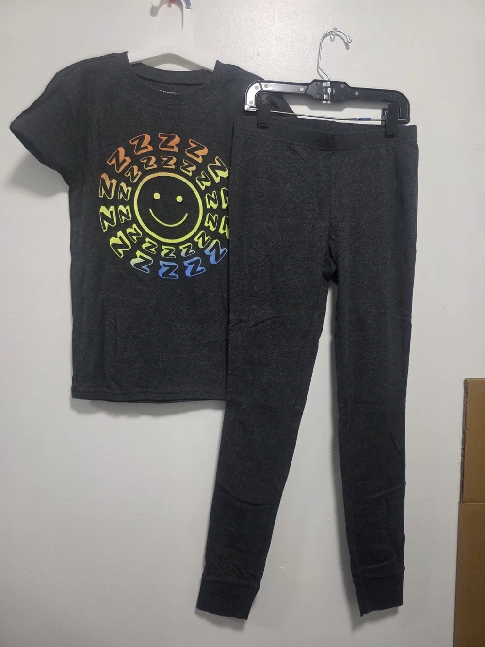 Old Navy Charcoal Crewneck Tee with Blue Logo